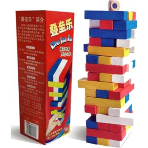 48 PCS Balance Blocks Board Game 2-6 Players Family/Party Best Gift for Children Colorful Funny Game