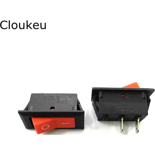 5Pcs KCD3 KCD2 Red 2-Pin 2-File 13*29mm 6A/250V 10A/125V Rocker Switch Seesaw Power Switch