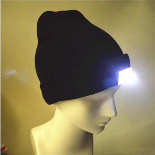 5 LED Super Bright Glow hat Dark Outdoor Fishing Camping Hunting Headlight Caps Luminous Holiday Hat for Unisex