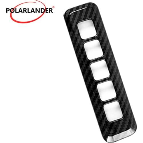 Car Accessories For 2014 2015 2016 2017 Ford F150 Carbon Fiber Grain Door Lock Password Button Cover Pillar Post Keypad Trim 1PC