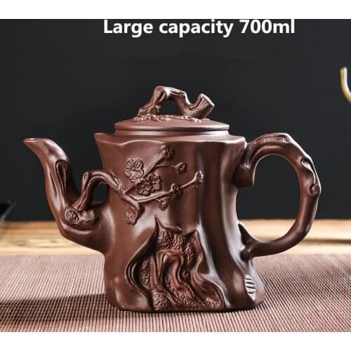 Large Capacity Purple Sand Pot Teaware Handmade Ball Filter Bubble Teapot Ceramic Household Chinese Tea Set Hot Sale Teacup Set