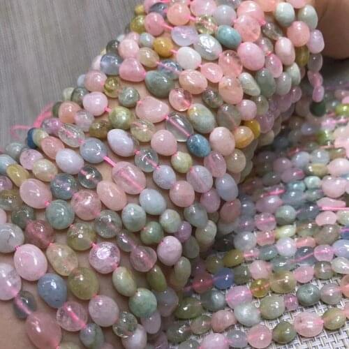 LOOSE BEADS Morganite/Fluorite/Rose Quartz/Prehnite/Peridot/Kunzite/Lapis BAROQUE 6-8mm wholesale for DIY jewelry necklace