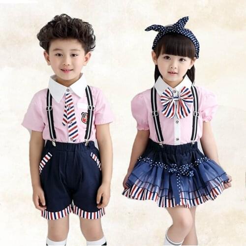 Childrens school uniform summer new style primary school class service boy and girl performance clothing kindergarten set