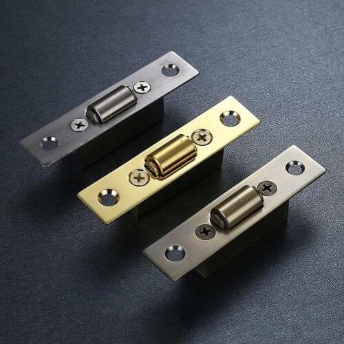 Stainless Steel Door Latches Cupboard Cabinet Roller Latch Lock Wooden Door Stops Furniture Hardware