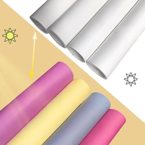 135x30cm Color Changing Sunlight PU Faux Leather Velvet Backing for Making Shoe/Bag/Clothing/Decoration/DIY Accessories/Hair Bow