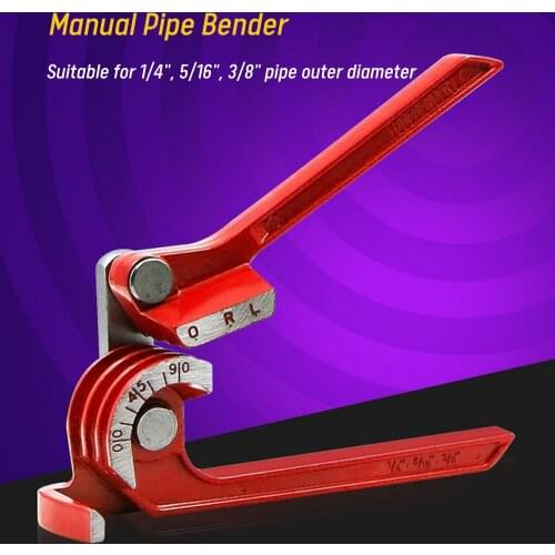 6mm/8mm/10mm Pipe Tube Bender Bending Tool Heavy Duty Tube Bender Tubing Bender Pliers Tube Manual Elbow Tool 90/180 Degre