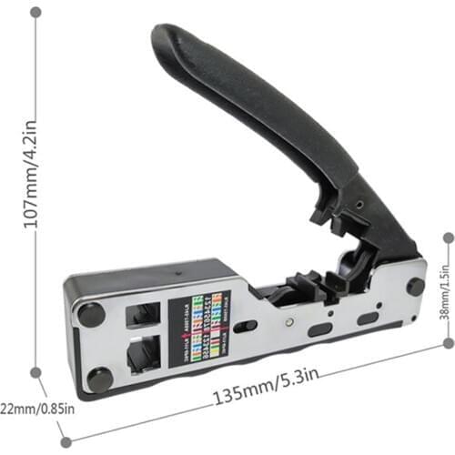 Combo Network Rj45 Tool Telecom Crimping Crimper For Rj45 Cat7 Cat6A Cat6 Cat5 Rj11 Rj12 Modular Plugs Metal Clips Pliers T
