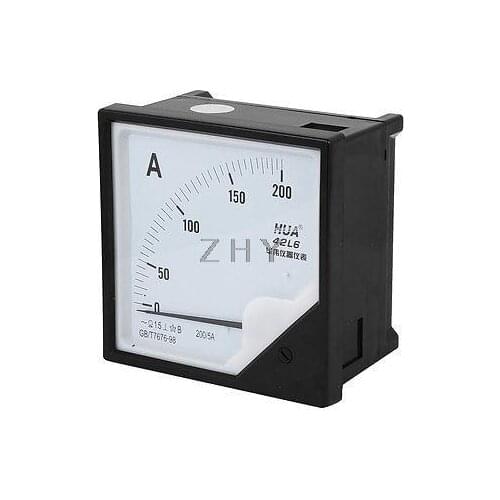 42L6 Model Square Ammeter Ampere Meter Gauge Black AC 200A 400A 450A 500A 600A
