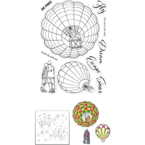 Hot Air Balloon Metal Cutting Dice And Stamps Stencils For Scrapbooking Stamps Embossing Mold Diy Paper Cards Craft Embossed