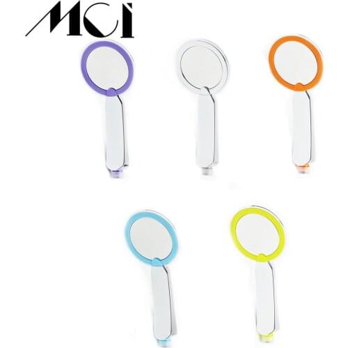 1PC Pressurized Nozzle Shower Head ABS Bathroom Accessories Handheld High Pressure Water Saving Rainfall Plating Shower Head Mci