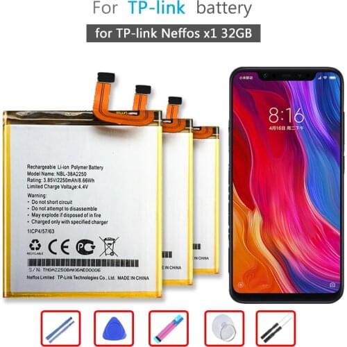 NBL-38A2250 Battery 2250mAh For TP-link Neffos X1 32GB Mobile Phone Li-ion Bateria
