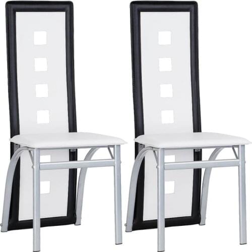2Pcs/Set Dining Chair, Nordic Style, Modern, Leather, Metal Legs, Dinning, Office, Kitchen Chairs, Dining Living Room Chairs HWC