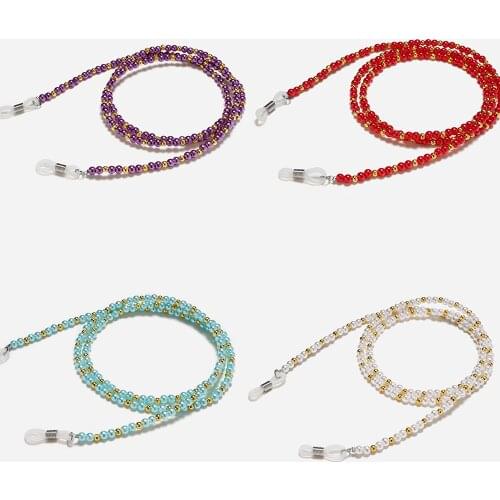 1pc Fashion Colorful Beads Sunglass Reading Glasses Eyeglasses Chain Cord Holder Rope Gifts For Men Women Eyewear Accessories