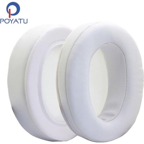 POYATU Earpads Pair White For Sony MDVR6 MDRZX770BT Headphone Pillow For Sony MDR-ZX770BN MDR-7506 Replacement Earpads Foam Pads