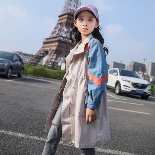 RIQIWIKI Trench Coats For Girls