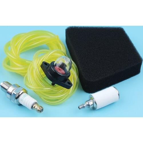 Air Fuel Filter Primer Bulb Spark Plug Kit For Craftsman Stihl Poulan Mcculloch Jonsered 4-Stroke Trimmers Brushcutter Blowers