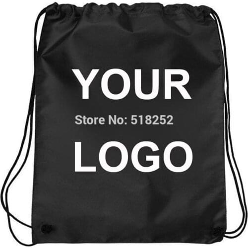 Custom Drawstring Backpack 35x45cm Sports Team Polyester Digital Printing Any Logo Customize Bags ,Free Shipping