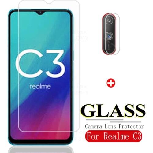 Protective glass for realme c3 screen protector camera lens film on for oppo realme c3 c 3 realmi c3 protection cover films 6.5