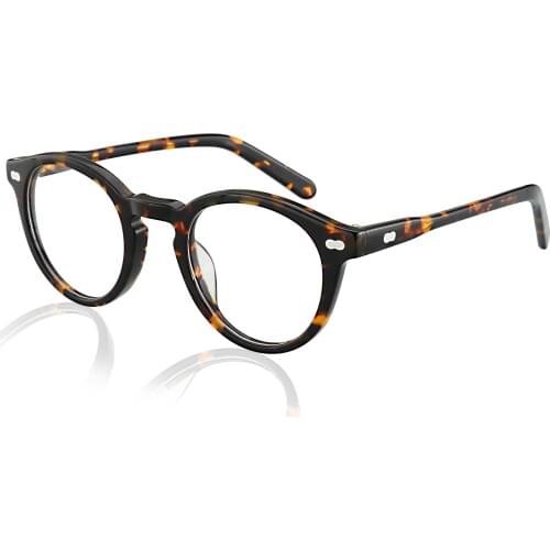 NEW 2019 Acetate fashion round eyeglasses frames Vintage optical myopia women and men eyewear prescription sun lens