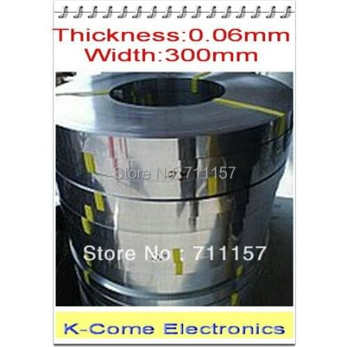 0.06mm Thickness 300mm Width 5M/lot Model 304 Stainless Steel Sheet Plate Stainless Steel Foil Roll The Thin Tape Free Shipping