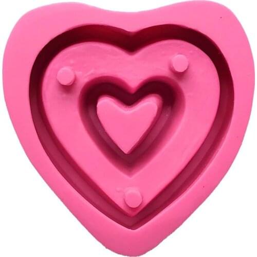 3D Heart-shaped Circularity Flower Pot Molds Home Decoration Craft DIY Handmade Concrete Planter Pallet Silicone Moulds Supplies