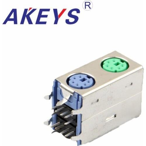 5PCS MDC2-6-50 Female DIN Terminal 6 Jacks S-video Adapter Sockets S Terminal double-seat mouse and keyboard socket