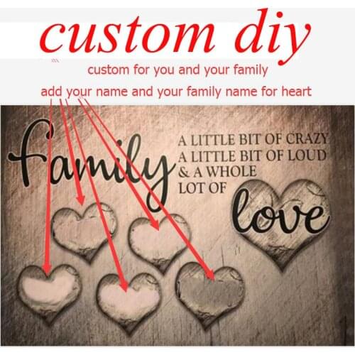 5d diamond painting full square diy custom add you and you family name to heart diy diamond mosaic sale livingroom wall sticker