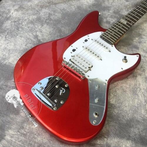 Free delivery, new premium electric guitar, metallic red, white hardware, customizable