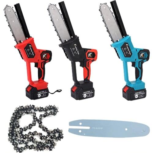Mini Electric Chainsaw Portable Cordless Handheld Pruning Saw 24V Battery Woodworking Machine Home Garden Trimming Power Tool