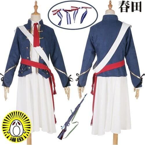 Game Girls' Frontline Cosplay Springfield M1903 Cosplay Costumes Super Soldier Outfit Knee-high Boots Wig Set for Halloween