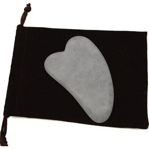 White Jade Gua Sha Massage Tool, Gouache Scraper for Face, Neck, Finger