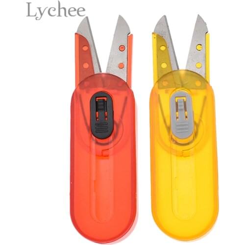 Lychee 1pcs Mini Safely Scissors Stainless Steel Tailors Scissors DIY Needlework Sewing Tools for Thread Cutting Random Color