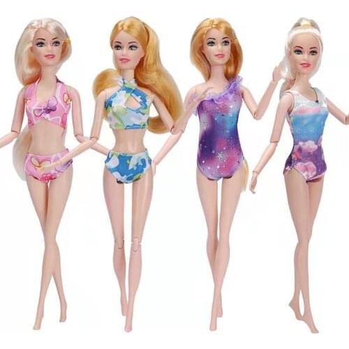 Fashion Swimwear Doll Outfit For Barbie Clothes Colorful Beach Bikini Swimsuit 1/6 BJD Dolls Accessories Kids Playhouse Toy Gift