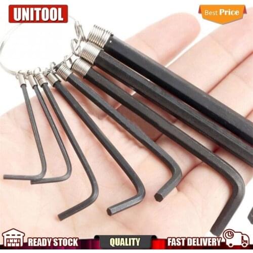 8pcs 45 # steel processing Hexagon Hex End Allen Key Wrench Bike Bicycle Repair Set Kit Tool