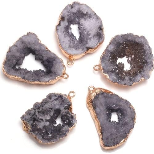 Natural Semi Precious Stone Pendant Irregular Agates For Jewelry Making DIY Necklace Bracelets Package Sale 40-45mm -30-35mm