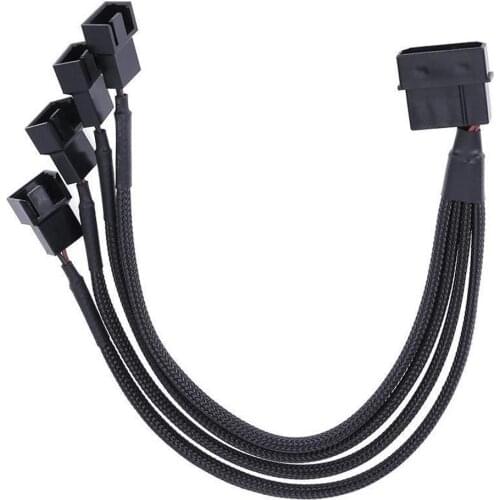 New 1 to 4 Splitter IDE 4Pin Computer CPU Cooling Fan Adapter Cable Converter Cord 4 Pin Adapter
