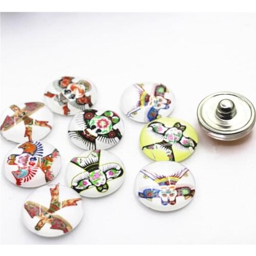 New arrive 10pcs Mix Random Kite Snap Buttons Fit 18mm Glass Snap Bangle Bracelets Diy Snap Jewelry Buttons Charms
