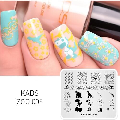 New Arrival Zoo Pattern Nail Art Stamping Plates Nails Tool Nail Stamp Plate Print Stencil Stamps For Nails