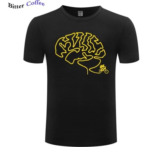 NEW Bicycle Cycling T-shirt Fashion Family Cotton Mountain Bike Heartbeat Funny Biker Custom Short Sleeve Men T Shirt Plus Size