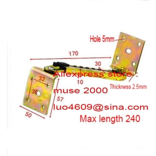 Lift supporting Adjustable hinge Strut bar 10 gear step 2 corner bracket massage bed height adjuster drawing desk table