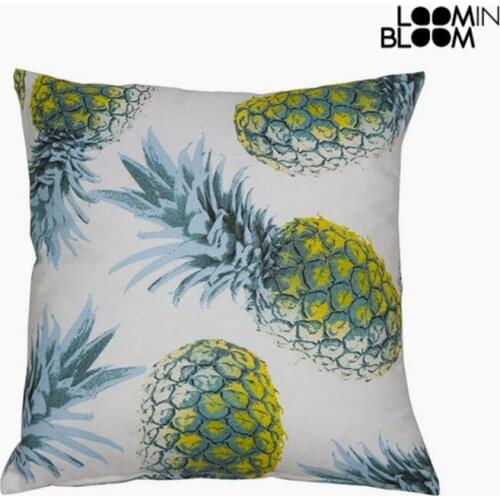 Cushion Pineapple Polyester Blue (60 x 60 x 10 cm)
