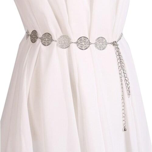 Retro Punk Luxury Designer Metal Belt For Women Fringe Waist Belt Dress Ladies Brand Tassel Chain Belt Female