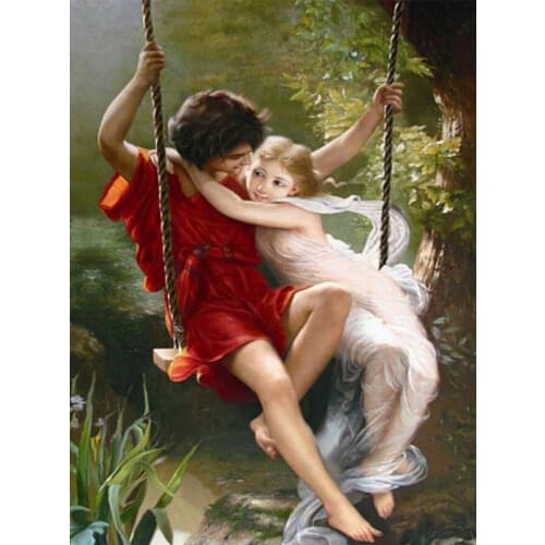 Handicraft Needlework swing Diamond Painting cross stitch Boy Girl Decor Rhinestone Mosaic Diamond Embroidery Kits Square Drill