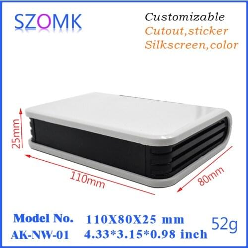 Szomk network electronics plastic enclosure (1 pc) 110*80*25mm router plastic housing instrument box junction box