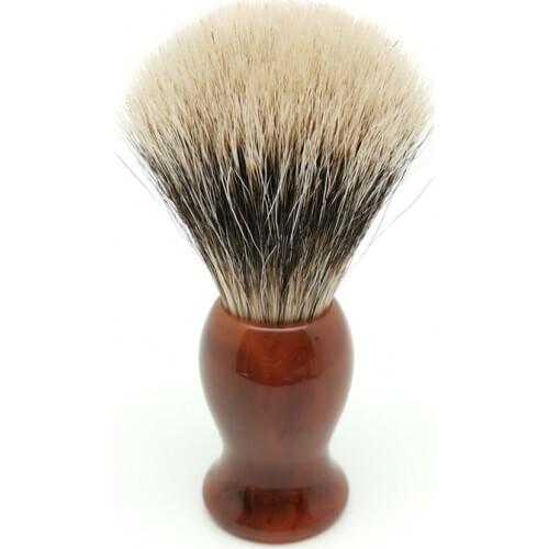 TEYO Two Band Finest Badger Hair Shaving Brush Misty Rain Pattern Resin Handle for Wet Shave Cream Safety Double Edge Razor