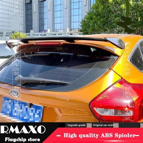 For Ford Focus hatchback Universal TF Spoiler 2006-2018 Focus Spoiler ABS plastic Material Car Rear Wing Color Rear Spoiler