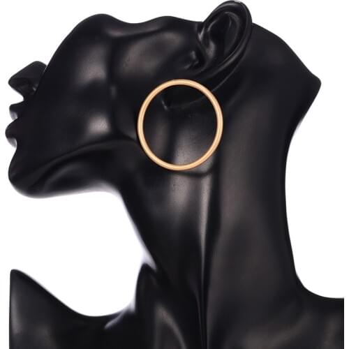 Big Round Stud Earrings For Women Retro New Alloy Circle Female Earring Fashion Party Jewelry pendientes mujer oorbellen