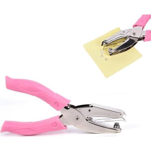 1pcs Heart Circular Star Hole Punch Pliers For Cushion Comfort Ergonomic Paper Hand Punch