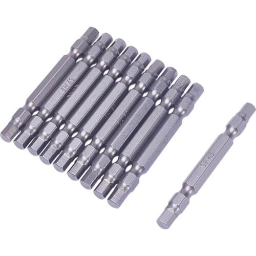 10Pcs 1/4 Inch Double Head Hexagon Screwdriver Bits 65mm Length H5DE H3DE H2.5DE S2 Magnetic Bit Drill Hand Tool Set