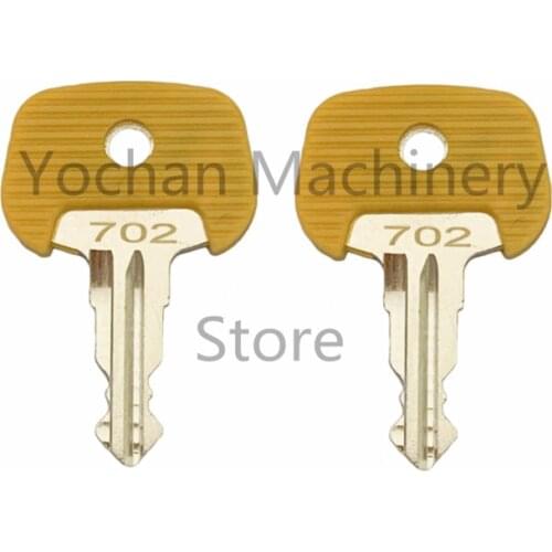 2 Pcs 702 Red Electric Stapler Ignition Starter Keys For Jungheinrich Mic Komatsu Forklift 26906870